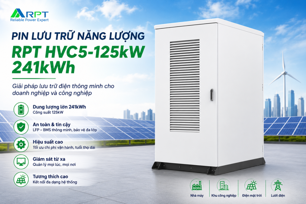 Pin lưu trữ áp cao RPT HVC6-20kW 50kWh là gì?