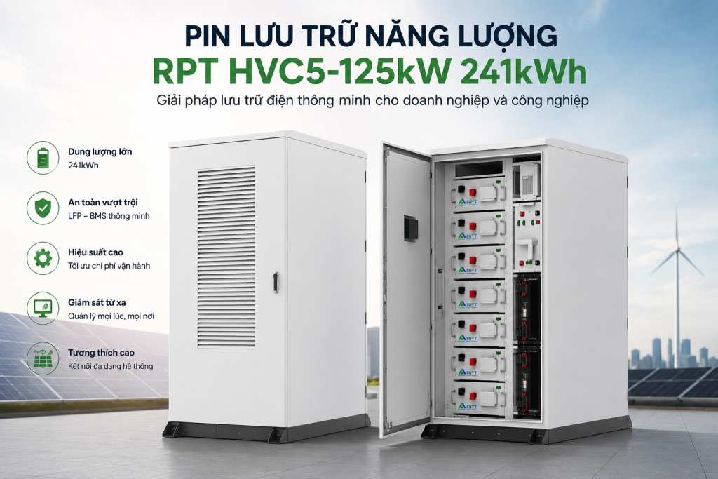 Pin lưu trữ áp cao RPT HVC7-50kW 112kWh là gì?